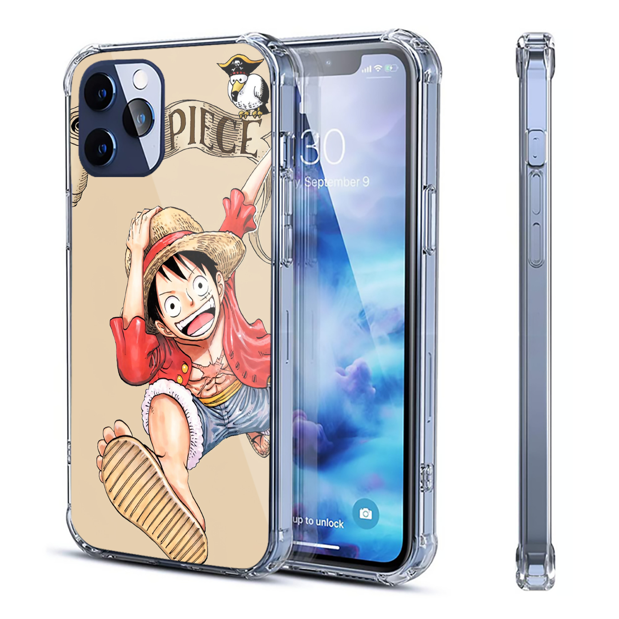 （画像用） ワンピース ONE PIECE 【iPhone 12シリーズ対応】透明スマホケース（クリアソフトケース）